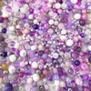 Miçangas de vidro sortidas de 3-12 mm, multicoloridas, para fazer colares e pulseiras DIY, contas redondas, materiais para colares e pulseiras artesanais, acessórios de joias