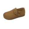 Sapatos Birkenstock versão couro, cobertura total, dedos separados, para mulheres, sola macia, confortáveis e não cansativos, sapatos preguiçosos de calçar sem esforço
