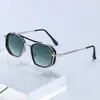 Gafas de Sol Metálicas Punk de Doble Puente Transfronterizas para Hombres y Mujeres, Gafas Poligonales de Personalidad Estilo Retro Ins Europeas y Americanas al por Mayor
