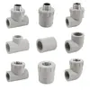 Accesorios de tubería PPR de alta calidad 4/20 6/25 grises, accesorios para suministro de agua, codo de termofusión, rosca interna directa