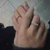 Anillo Popular de Dos Tonos Grabado de Xiaohongshu Otoño e Invierno Retro Lujo Accesible Gama Alta Versátil Par de Anillos Envío Directo
