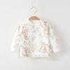Camiseta de algodón para bebés, ropa interior para niños, cárdigan de algodón para otoño, ropa interior sin mangas para niñas, top de casa