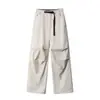 Pantalones Cargo Estilo Funcional Otoño/Invierno 2026 para Mujer Cintura Elástica Pierna Recta Suelta Pantalones Casuales Cálidos Con Felpa Pantalones de Paracaidista Múltiples Colores