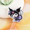 Insignia Acrílica Suave y Linda Estilo Ins Kuromi Broche de Dibujos Animados Perro Canela Accesorios DIY para Bolso Medalla Femenina