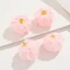 Pendientes Colgantes de Imitación de Bola de Cordero Estilo Coreano Pendientes Colgantes de Collar Accesorios Hechos a Mano Cuentas de Bola Rizada de 20 MM
