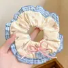 2026 Novo Estilo Estilo Floresta Elástico Alto Prendedor de Cabelo com Laço Preguiçoso, Corda de Cabelo para Rabo de Cavalo em Tecido de Renda para Mulheres