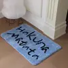 Tapete de Chão Temu com Letras Imitando Caxemira, Resistente a Manchas, Resistente ao Desgaste, à Prova de Poeira, para Banheiro, Vaso Sanitário, Entrada de Cômodo