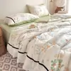 2026 Nova Capa de Cama Estilo Coreano Colcha de Verão Conjunto de Quatro Peças