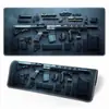 Mouse Pad Popular 3D Temático de Arma para Jogos, Escritório e Estudo, Tapete Grande para Mesa, Pad Personalizado para Teclado, Atacado Direto de Fábrica