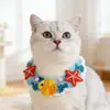 Cachecol de Lã Puramente Tricotado à Mão para Gatos e Cachorros, Babador Estilo Branca de Neve, Cachecol Fofo para Pet, Adereço para Foto