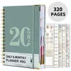 Planificador de Horario Inglés Transfronterizo Temu, Planificador de Página Diaria, Planificador de Calendario 2027, Manual de Eficiencia, Cuaderno de Planificación de Gestión