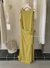 Liquidación, Sin Devoluciones ni Cambios. Vestido de Verano Estilo Francés Suave y Elegante Versátil Adelgazante con Corbata para Mujer 1266