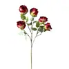 Flores Artificiales con 5 Cabezas, Rosas Burbuja, Rosas Pequeñas de Copo de Nieve, Decoración de Salón de Bodas, Arreglo Floral, Exhibición de Ventana para el Hogar, Flores Falsas
