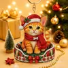 Llavero de Pintura de Diamantes DIY Navideño, Colgante de Animales Lindos con Arte de Diamantes, Decoración Hecha a Mano con Pedrería, Regalo Navideño Transfronterizo