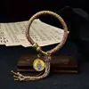Pulsera Original Tejida a Mano con Nudo Vajra Thangka Ocho Deidades Guardianas Pulsera de Tara Verde Sala de Transmisión en Vivo