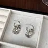 Pendientes de Aro en C con Lentejuelas Brillantes y Aguja de Plata 925, Pendientes Femeninos y Elegantes, Moda Coreana Pendientes Simples y Versátiles
