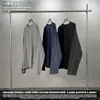 Camiseta Lavada de Algodón Puro de Doble Hilo para Hombre, Estilo Cadena, Moda Otoño e Invierno, Marca Popular Clásica Americana, Camisa de Manga Larga Retro Desgastada para Hombre.