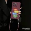 Buen humor, adecuado para funda de teléfono Apple 18pm, iPhone 15 con cordón en las cuatro esquinas, 16 con textura de cuero, 17 estilo bandolera, 14 con diseño de estilo chino