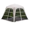 Tenda de dossel tipo domo autoportante de abertura rápida para acampamento ao ar livre para primavera e outono, adequada para piqueniques em parques e acampamento, à prova de chuva com proteção solar revestida de preto