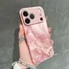 Capa para iPhone 15 Pro Max com Estrutura de Lente Integrada e Padrão de Mármore Banhado a Ouro Capa Protetora de Vidro Temperado para Venda por Atacado