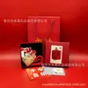 Pingente Quadrado de Ouro Puro 999 com Logo Personalizado, Chaveiro da Riqueza e Prosperidade, Pingente para Bolsa, Disponível para Atacado