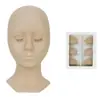 Molde de cabeça removível, molde de silicone para pálpebra dupla, olhos realistas, enxerto substituível, molde de cabeça de cílios, comércio exterior