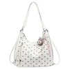 Bolsa de Ombro de Bolinhas Nicho Estilo Coreano Estilo Ins, Bolsa Simples Diária para o Ombro do Trabalhador, Bolsa Transversal Versátil Tendência de Grande Capacidade