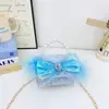 Bolso de Hombro Malla Perlada Mariposa Bolso Pequeño de Fragancia Accesorios de Moda Casual Bolso Infantil de la Princesa Elsa