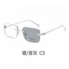 Nuevas Gafas de Sol de Moda Sin Marco con Diamantes, Gafas de Sol Metálicas Retro, Gafas de Sol con Protección UV que Cambian de Color, Modernas