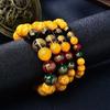 Pulsera Pixiu de Cinabrio en Bruto Cinco Dioses de la Riqueza con Alto Contenido de Arena Roja Imperial Oro Púrpura para el Año de Nacimiento, Venta al por Mayor