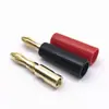 Enchufe Banana de 4 mm con Carcasa Dura Chapada en Oro Cobre Enchufe de Audio de 4 mm Cable de Altavoz sin Soldadura Enchufe Banana Carcasa de Plástico Negra y Roja