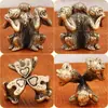 Adornos de Tres Monos de Latón Macizo Metal Mono No Ve, No Habla, No Escucha Animal Mascota de Té Decoración para el Hogar y la Oficina