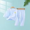 Conjunto de Ropa de Algodón Puro Transpirable sin Huesos para Bebés Niños, Ropa de Casa de Otoño, Pijamas para Bebés, Delgado de Verano, Absorbente de Sudor