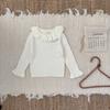 Vestido de Ganchillo con Tirantes Otoño/Invierno para Bebé Niña Cutemily + Suéter con Cuello Volante + Falda Abanico