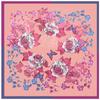 Xale Grande Quadrado Decorativo Europeu e Americano 90cm Nova Borboleta Flor Rosa Senhora Protetor Solar Lenço Lenço
