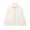 Comércio Exterior Transfronteiriço Moda Feminina Estilo Europeu e Americano Versátil Inverno Elegante Solta Zíper Jaqueta de Lã Teddy com Gola Alta Lã