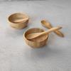 Tigela de bambu para máscara, colher para máscara, conjunto de duas peças, espátula para máscara, ferramenta para máscara caseira DIY, pode ser gravado LOGO