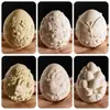 Nuevo Molde de Velas de Huevo de Pascua Mariposa en Relieve Trébol de Cuatro Hojas Patrón de Gallina Huevo Yeso Molde de Silicona