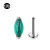 Aleación de titanio F136 piedra natural varilla de 1.0/1.2 mm de grosor ojo de caballo perforación labio oreja clavo lengua clavo comercio exterior popular en stock