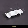 Vajilla de hotel portapalillos de cerámica blanco puro de doble uso multiusos almohada para palillos portapalillos portacucharas borde blanco dorado