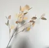 Simulação de folhas de maçã Simulação de folhas de plantas verdes Folhas de seda de eucalipto Folhas de dinheiro Casamento Cerimonial Hall Arranjo de Flores