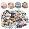 Forno Cerâmico Transformado Contas Soltas Planas Redondas Pulseira de Franja Estilo Chinês Retro Doce-Frio Joias Inspiradas em Zen Acessórios para Colar