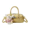Estilo Coreano Para o Trabalho Ombro Único Transversal Portátil 2026 Novo Padrão Tendência Moda Feminina Almofada Casual Boston Pequena Bolsa