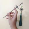 Horquilla espada moda nacional horquilla borla recogido estilo antiguo accesorios hanfu tocado decorativo palillos para el cabello paso a paso simple estilo antiguo