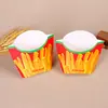 Caixa de embalagem de papelão descartável para batatas fritas, frango, arroz, farinha, personalizada de fábrica, impressão colorida, embalagem para viagem de alimentos, atacado