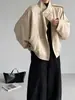 Jiangzuo "Acompañante Ligero" Mezcla de Lyocell y Lino Mangas Murciélago Gabardina Corta para Mujer Otoño 2026 2007