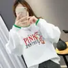 Sudadera Fina Estampada de Dibujos Animados para Mujer Primavera y Otoño Estilo Coreano Holgada Estilo Universitario Falso de Dos Piezas Pulóver para Estudiante Top de Manga Larga