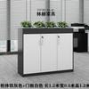Gabinete Divisorio de Oficina en Shenzhen Simple Moderno Ranura para Flores Gabinete Bajo Gabinete de Madera con Flores de Doble Cara Combinación de Gabinete para Documentos