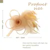Diadema Caliente Transfronteriza Malla Pluma Tocado Retro Elegante Diadema Versátil Accesorios para el Cabello Fiesta Actuación Flor para el Cabello