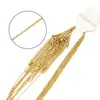 Cadena para Clavícula de Acero Inoxidable Chapado en Oro al Vacío en Horno de 18K Cadena Redonda de Serpiente para Mujer 40+5 Cadena Plana de Cruz de Acero de Titanio
